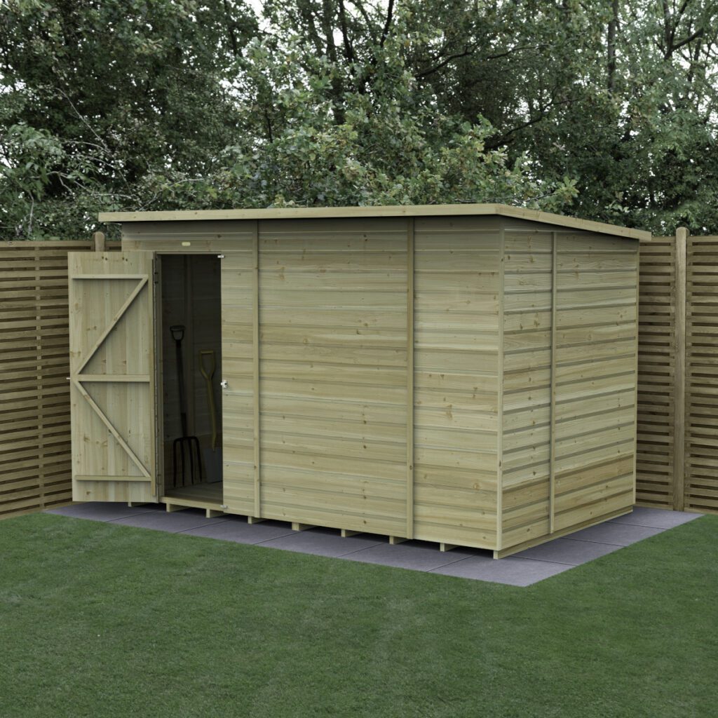 Beckwood 10×6 Pent Shed – No Windows – with Installation 5013053197509 2